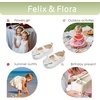 image:imageFelix amp Flora Soft Sole Baby Shoes  Infant Baby Walking Shoes Moccasinss Rubber Sole Crib ShoesB8731white