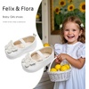 image:imageFelix amp Flora Soft Sole Baby Shoes  Infant Baby Walking Shoes Moccasinss Rubber Sole Crib ShoesB8731white