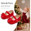 image:imageFelix amp Flora Soft Sole Baby Shoes  Infant Baby Walking Shoes Moccasinss Rubber Sole Crib ShoesBn41red