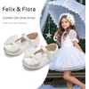 image:imageFelix amp Flora Toddler Flower Girl Dress Shoes  Baby Girl Ballet Mary Jane Flats for Party School WeddingBf04s Ivory White