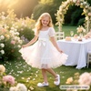 image:imageFelix amp Flora Toddler Flower Girl Dress Shoes  Baby Girl Ballet Mary Jane Flats for Party School WeddingBf04s White