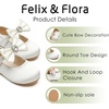 image:imageFelix amp Flora Toddler Flower Girl Dress Shoes  Baby Girl Ballet Mary Jane Flats for Party School WeddingBf15ivory White