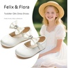 image:imageFelix amp Flora Toddler Flower Girl Dress Shoes  Baby Girl Ballet Mary Jane Flats for Party School WeddingBf15ivory White
