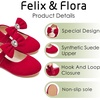 image:imageFelix amp Flora Toddler Flower Girl Dress Shoes  Baby Girl Ballet Mary Jane Flats for Party School WeddingBf15red