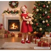 image:imageFelix amp Flora Toddler Flower Girl Dress Shoes  Baby Girl Ballet Mary Jane Flats for Party School WeddingBf15red
