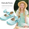 image:imageFelix amp Flora Toddler Flower Girl Dress Shoes  Baby Girl Ballet Mary Jane Flats for Party School WeddingBf15turquoise
