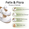 image:imageFelix amp Flora Toddler Flower Girl Dress Shoes  Baby Girl Ballet Mary Jane Flats for Party School WeddingBf15white