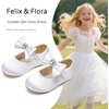 image:imageFelix amp Flora Toddler Flower Girl Dress Shoes  Baby Girl Ballet Mary Jane Flats for Party School WeddingBf15white