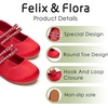 image:imageFelix amp Flora Toddler Flower Girl Dress Shoes  Baby Girl Ballet Mary Jane Flats for Party School WeddingBf18red