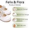 image:imageFelix amp Flora Toddler Flower Girl Dress Shoes  Baby Girl Ballet Mary Jane Flats for Party School WeddingBf18white