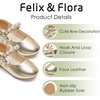image:imageFelix amp Flora Toddler Flower Girl Dress Shoes  Baby Girl Ballet Mary Jane Flats for Party School WeddingBf24gold