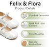 image:imageFelix amp Flora Toddler Flower Girl Dress Shoes  Baby Girl Ballet Mary Jane Flats for Party School WeddingBf24pl White