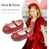 image:imageFelix amp Flora Toddler Flower Girl Dress Shoes  Girl Ballet Flats Party School Shoes WeddingB802glitter Red