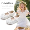 image:imageFelix amp Flora Toddler Flower Girl Dress Shoes  Girl Ballet Flats Party School Shoes WeddingB802glitter White