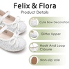 image:imageFelix amp Flora Toddler Flower Girl Dress Shoes  Girl Ballet Flats Party School Shoes WeddingB802glitter White