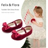 image:imageFelix amp Flora Toddler Flower Girl Dress Shoes  Girl Ballet Flats Party School Shoes WeddingB803burgundy