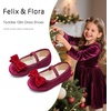 image:imageFelix amp Flora Toddler Flower Girl Dress Shoes  Girl Ballet Flats Party School Shoes WeddingB803purple