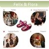 image:imageFelix amp Flora Toddler Flower Girl Dress Shoes  Girl Ballet Flats Party School Shoes WeddingB821burgundy