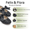image:imageFelix amp Flora Toddler Flower Girl Dress Shoes  Girl Ballet Flats Party School Shoes WeddingB821glitter Black