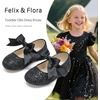 image:imageFelix amp Flora Toddler Flower Girl Dress Shoes  Girl Ballet Flats Party School Shoes WeddingB821glitter Black