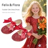 image:imageFelix amp Flora Toddler Flower Girl Dress Shoes  Girl Ballet Flats Party School Shoes WeddingB821glitter Red