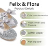 image:imageFelix amp Flora Toddler Flower Girl Dress Shoes  Girl Ballet Flats Party School Shoes WeddingB821glitter Silver