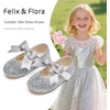 image:imageFelix amp Flora Toddler Flower Girl Dress Shoes  Girl Ballet Flats Party School Shoes WeddingB821glitter Silver