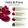 image:imageFelix amp Flora Toddler Flower Girl Dress Shoes  Girl Ballet Flats Party School Shoes WeddingB821velvet Burgundy