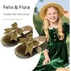 image:imageFelix amp Flora Toddler Flower Girl Dress Shoes  Girl Ballet Flats Party School Shoes WeddingB821velvet Green