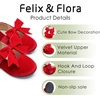 image:imageFelix amp Flora Toddler Flower Girl Dress Shoes  Girl Ballet Flats Party School Shoes WeddingB821velvet Red