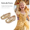 image:imageFelix amp Flora Toddler Flower Girl Dress Shoes  Girl Ballet Flats Party School Shoes WeddingBf02gold