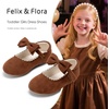 image:imageFelix amp Flora Toddler Flower Girl Dress Shoes  Girl Ballet Flats Party School Shoes WeddingBf11brown