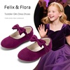 image:imageFelix amp Flora Toddler Flower Girl Dress Shoes  Girl Ballet Flats Party School Shoes WeddingBf11purple