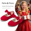 image:imageFelix amp Flora Toddler Flower Girl Dress Shoes  Girl Ballet Flats Party School Shoes WeddingBf11red