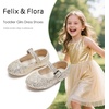 image:imageFelix amp Flora Toddler Flower Girl Dress Shoes  Girl Ballet Flats Party School Shoes WeddingBf20glitter Gold