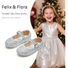 image:imageFelix amp Flora Toddler Flower Girl Dress Shoes  Girl Ballet Flats Party School Shoes WeddingBf20glitter Silver