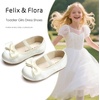 image:imageFelix amp Flora Toddler Flower Girl Dress Shoes  Girl Ballet Flats Party School Shoes WeddingBf27ivory White