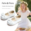image:imageFelix amp Flora Toddler Flower Girl Dress Shoes  Girl Ballet Flats Party School Shoes WeddingBf27white