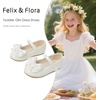 image:imageFelix amp Flora Toddler Flower Girl Dress Shoes Girl Ballet Flats Party School Shoes WeddingB904pl White