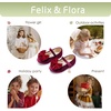 image:imageFelix amp Flora Toddler Flower Girl Dress Shoes Girl Ballet Flats Party School Shoes WeddingB904velvet Burgundy