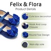 image:imageFelix amp Flora Toddler Flower Girl Dress Shoes Girl Ballet Flats Party School Shoes WeddingB904velvet Navy Blue