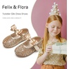 image:imageFelix amp Flora Toddler Girl Dress Shoes  Flower Girl Ballet Flats School Wedding PartyB903glitter Gold