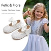image:imageFelix amp Flora Toddler Girl Dress Shoes  Flower Girl Ballet Flats School Wedding PartyB903glitter White