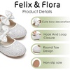 image:imageFelix amp Flora Toddler Girl Dress Shoes  Flower Girl Ballet Flats School Wedding PartyB903glitter White