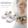 image:imageFelix amp Flora Toddler Girl Dress Shoes  Flower Girl Ballet Flats School Wedding PartyB903s White