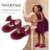 image:imageFelix amp Flora Toddler Girl Dress Shoes  Flower Girl Ballet Flats School Wedding PartyB903velvet Purple
