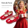 image:imageFelix amp Flora Toddler Girl Dress Shoes  Flower Girl Ballet Flats School Wedding PartyBf13pl Red
