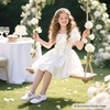 image:imageFelix amp Flora Toddler Girl Dress Shoes  Flower Girl Ballet Flats School Wedding PartyBf13pl White