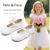 image:imageFelix amp Flora Toddler Girl Dress Shoes  Flower Girl Ballet Flats School Wedding PartyBf13pl White