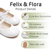 image:imageFelix amp Flora Toddler Girl Dress Shoes  Flower Girl Ballet Flats School Wedding PartyBf13pl White